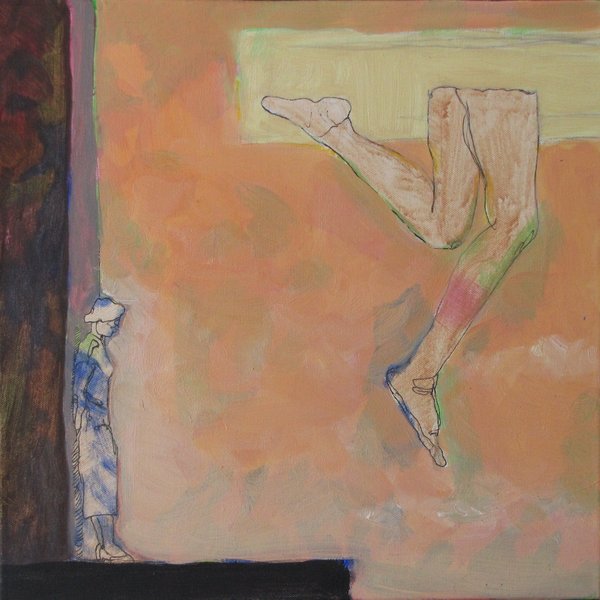 Jambes VI - 40x40 - technique mixte